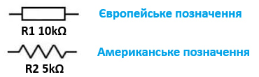 Умовне позначення резистора на схемі